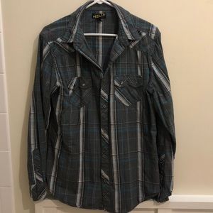 Men’s Plaid Button Up Long Sleeve